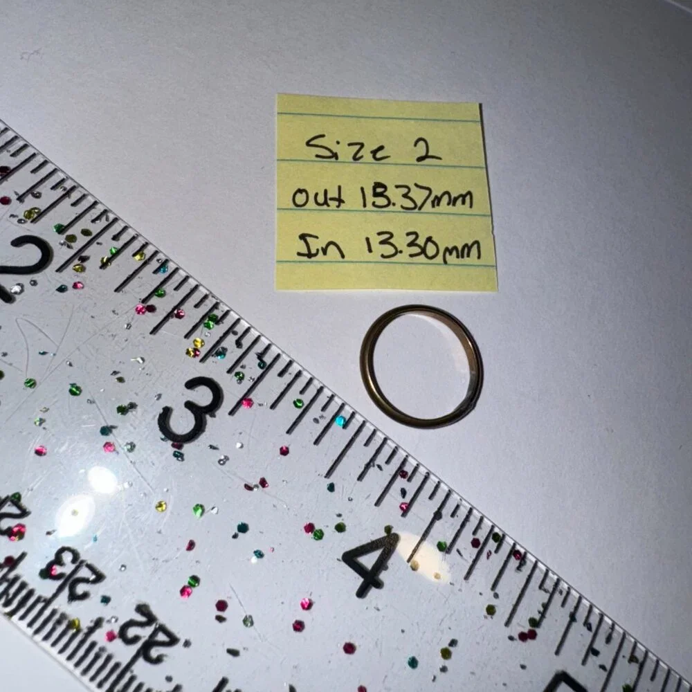 2.1mm Gold Filled Plain Band Ring, Size 2